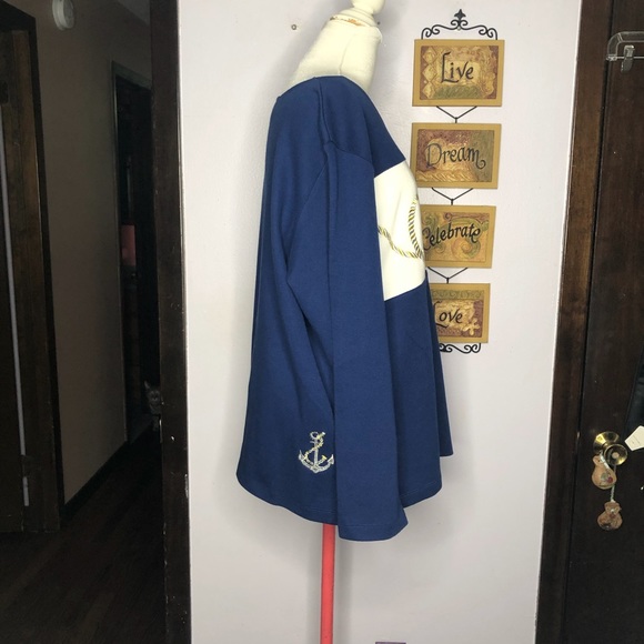 Navy Anchor Cardigan - Picture 4 of 10